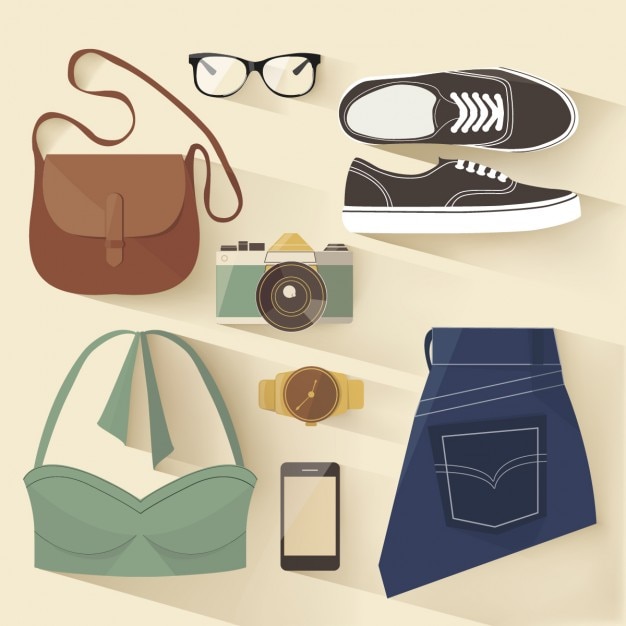 Free vector clothes and different complements