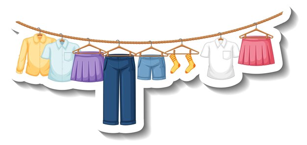 Clothes hanging on clothesline