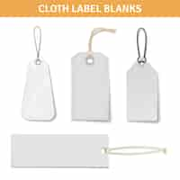 Free vector clothes label tags set