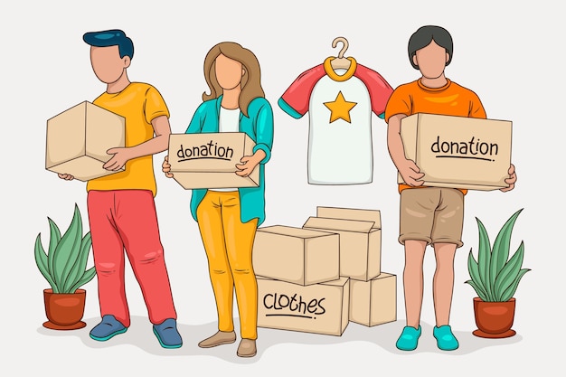 Free vector clothing donation illustration