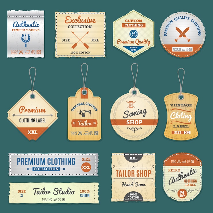Free Vector clothing labels set