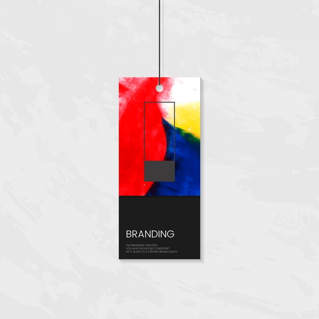 Clothing tag with artistic design
