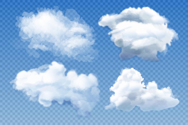 Free vector cloud arrangement concept