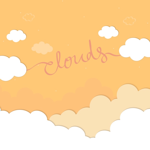 無料ベクター 雲の背景