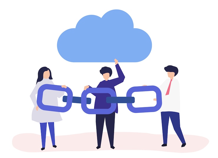 Free Vector cloud computing concept