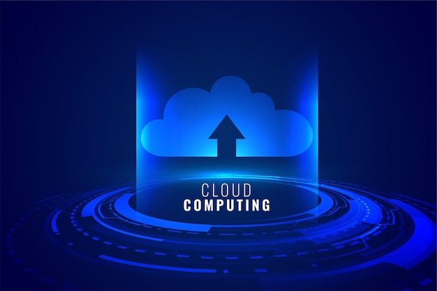 Vettore gratuito concetto di tecnologia di cloud computing