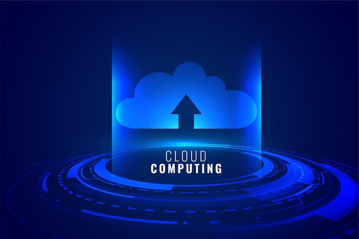 Free Vector cloud computing technology concept