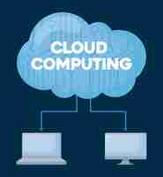 Vettore gratuito cloud computing