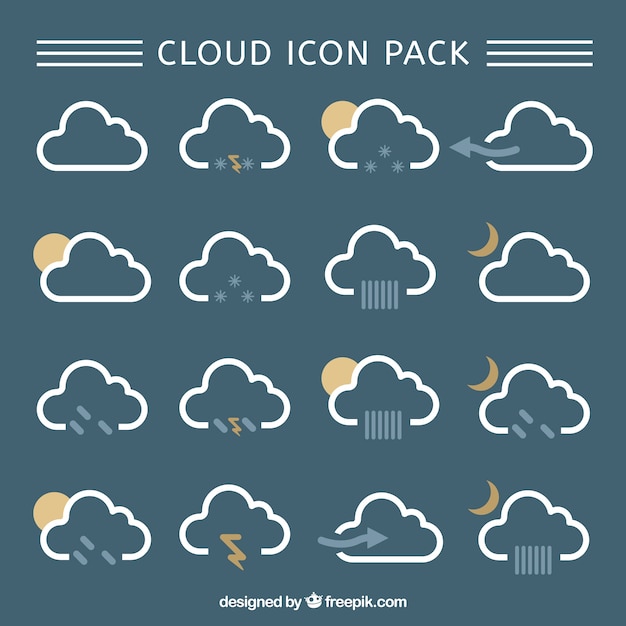 Cloud icons pack