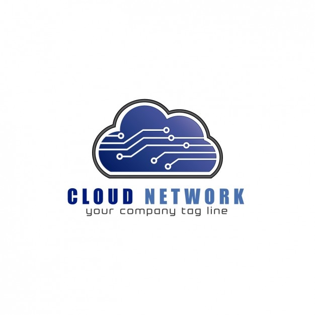Free Vector cloud network logo
