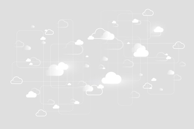 Cloud network system background for social media banner