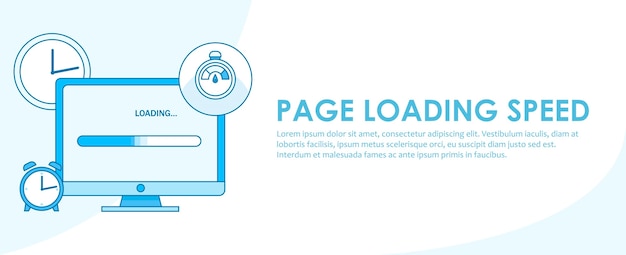 Free Vector cloud services banner. computer with online storage, transferring files to other devices. 
