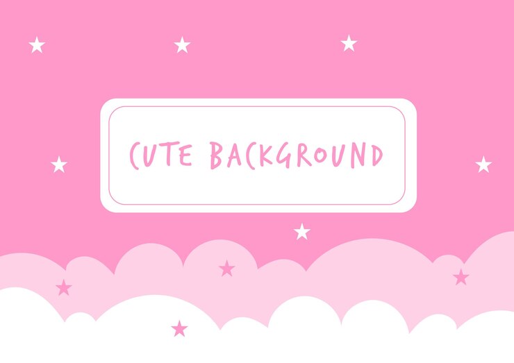 구름 별 배경 귀여운 심플한 디자인