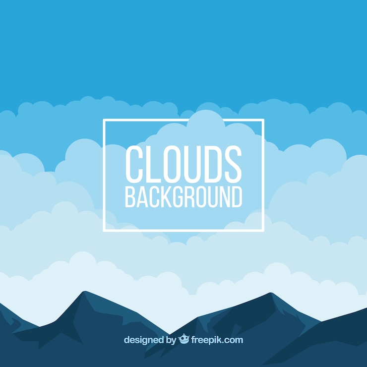 Free Vector clouds background in flat design