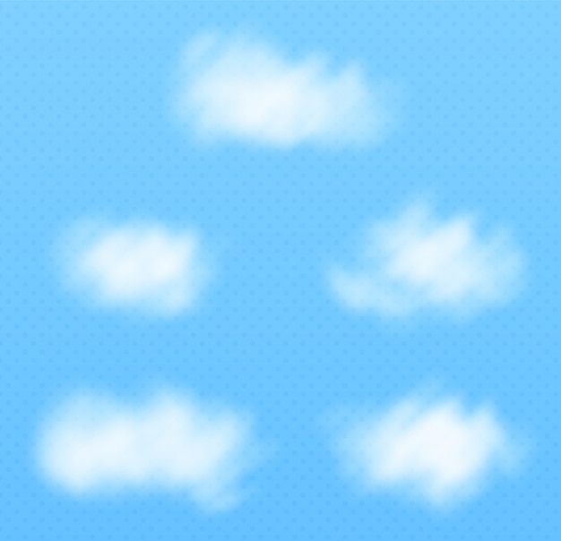 Free vector clouds and blue sky background