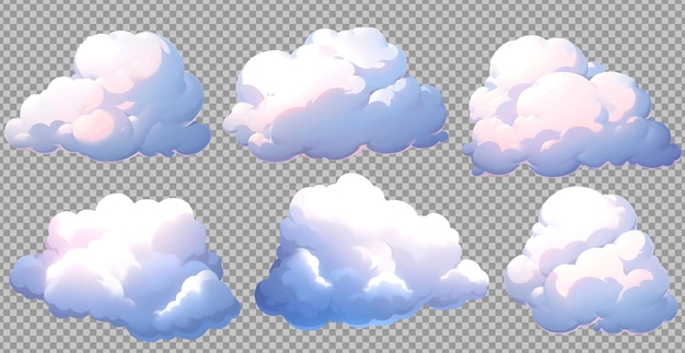 Free vector clouds collection