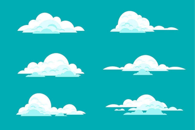 Free vector clouds collection