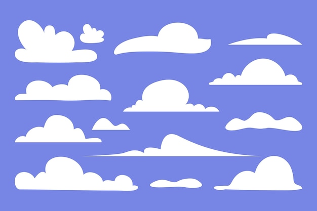 Free vector clouds collection