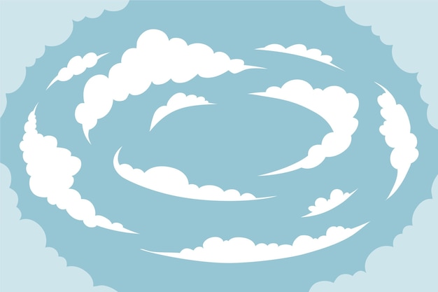 Free vector clouds collection