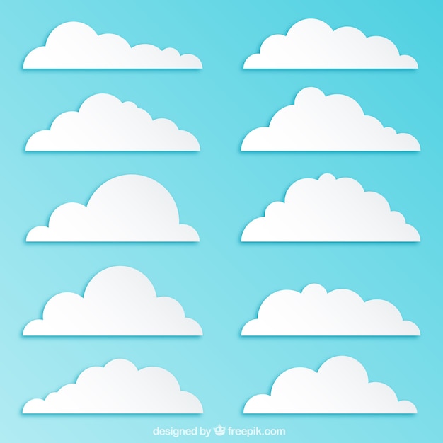 Clouds of different shapes