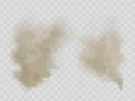 Free vector clouds of dust, smoke isolated realistic vectors