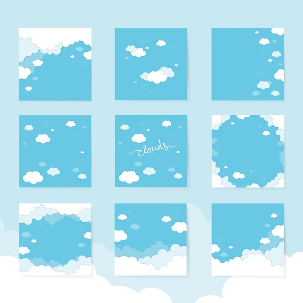 Free vector cloudy blue background