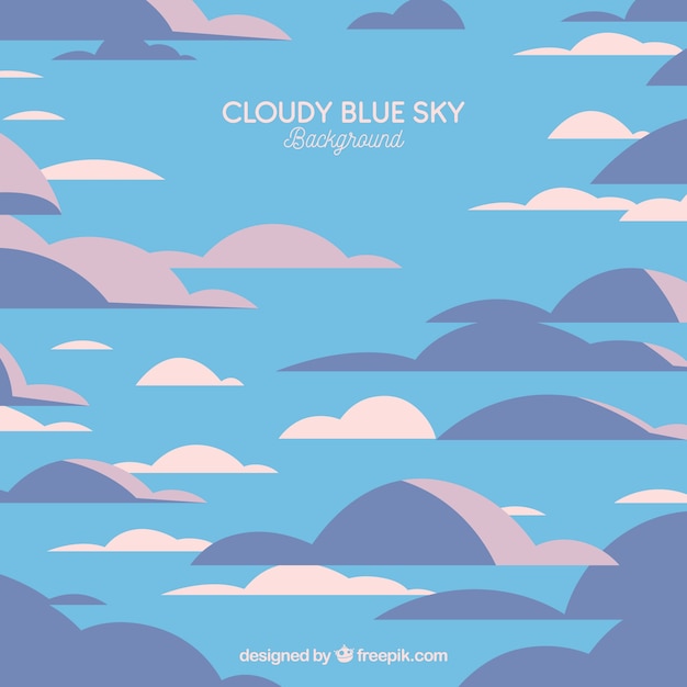 Free vector cloudy blue sky