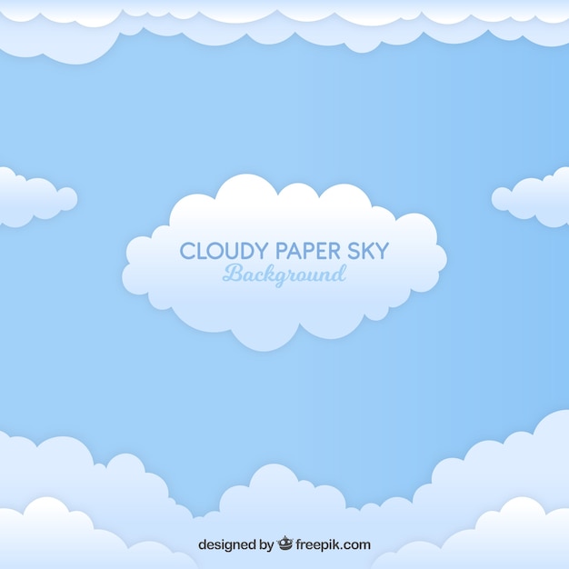 Cloudy paper style background