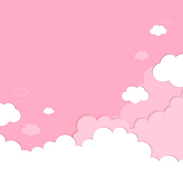 Cloudy pink sky background