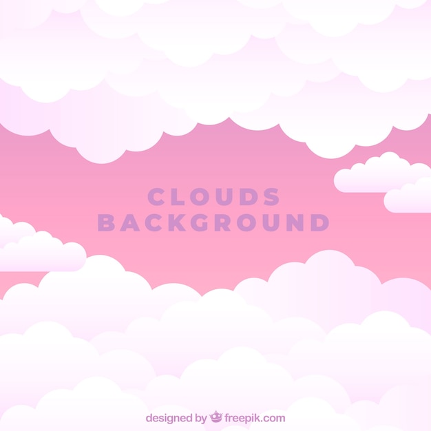 Free vector cloudy sky background in flat style