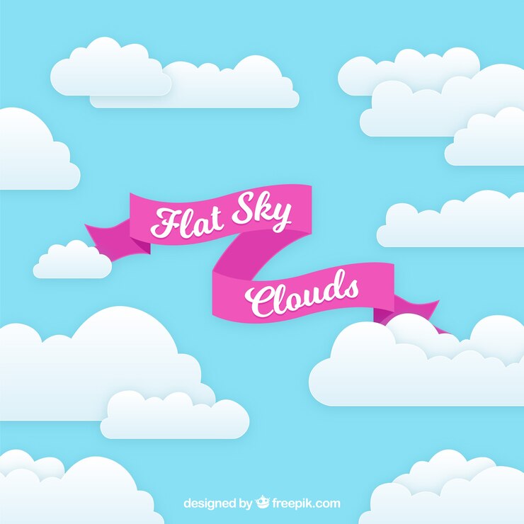 Free Vector cloudy sky background in flat style