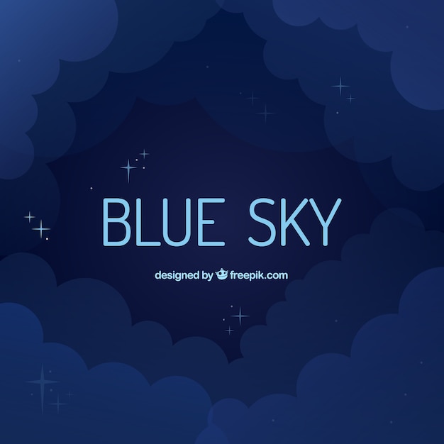 Free vector cloudy sky background in flat style