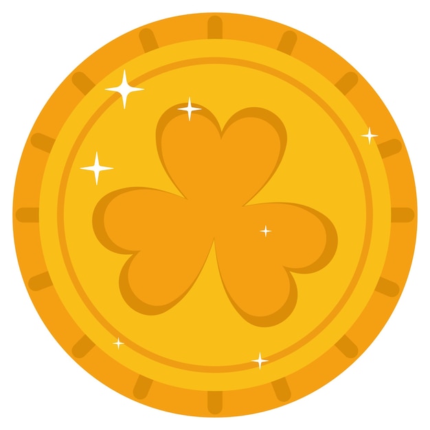 Free vector clover coin design