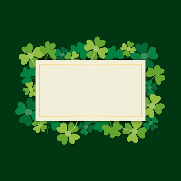 Free vector clover framed card