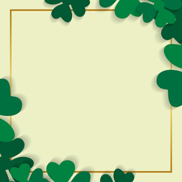 Free vector clover framed card