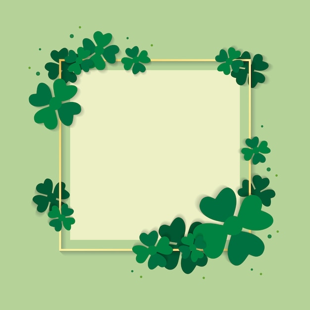 Free vector clover framed card