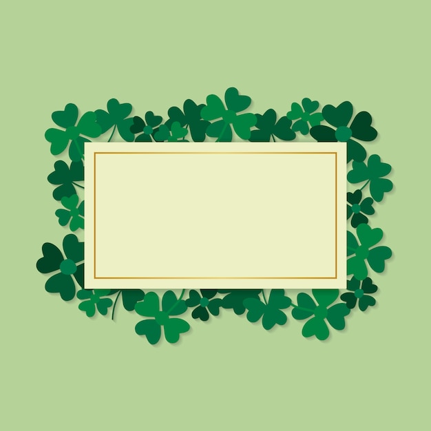 Free vector clover framed card