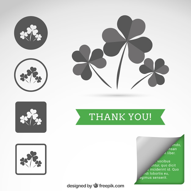 Free vector clover icons
