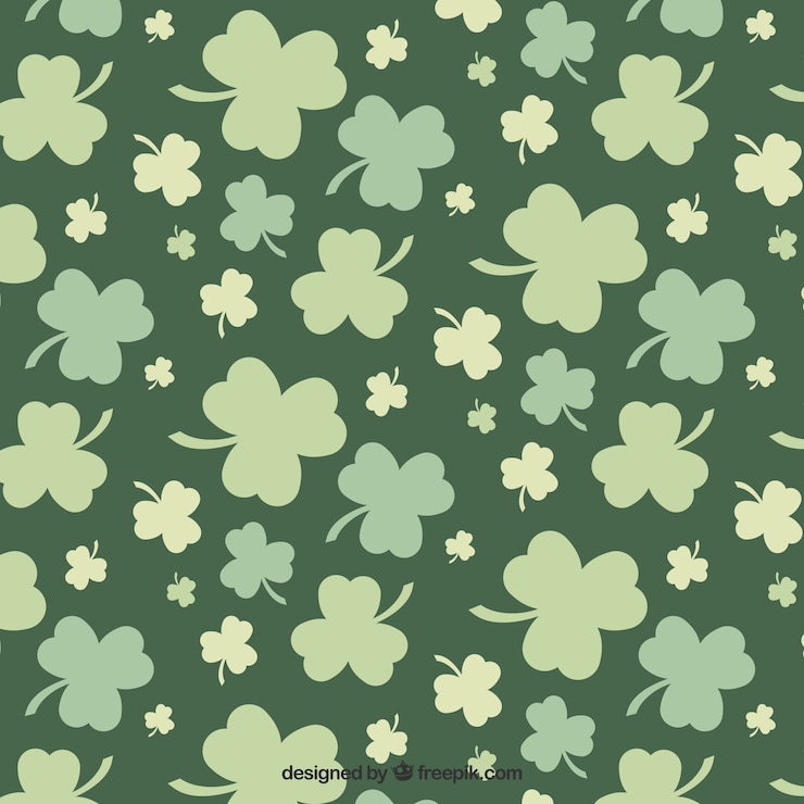 Free Vector clovers pattern