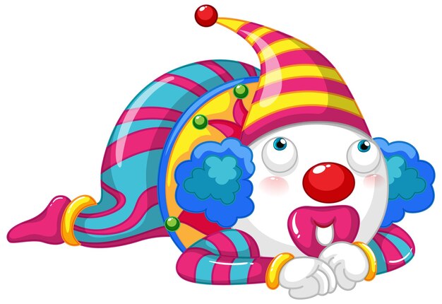 Clown cartoon character isolated