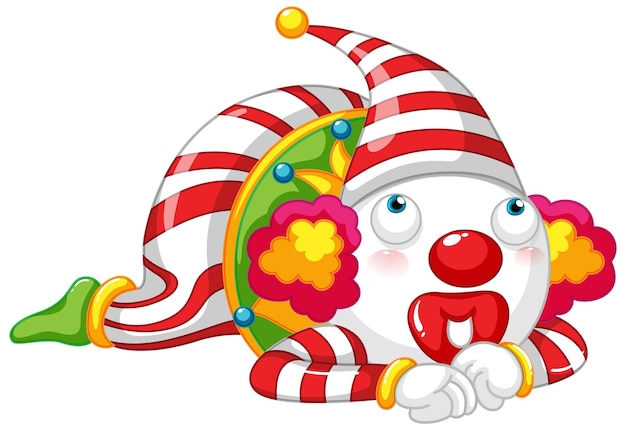 Clown cartoon character isolated