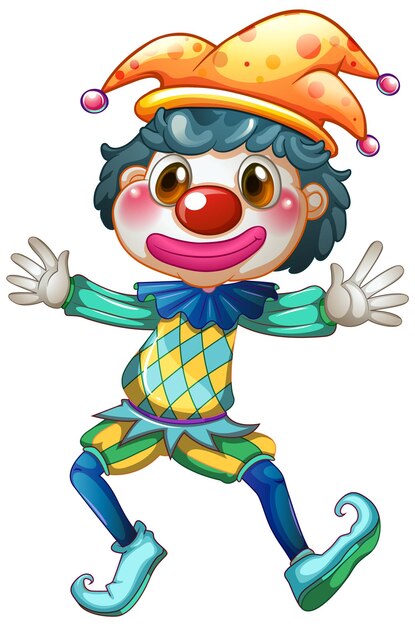 A clown cartoon colourful character