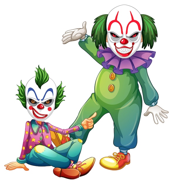 Free vector a clown cartoon colourful character