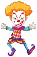 Free vector a clown cartoon colourful character