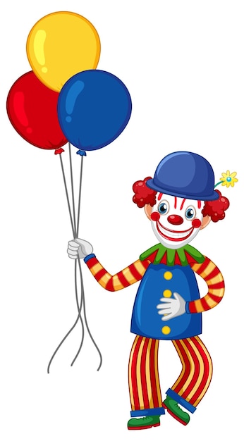 A clown cartoon colourful character