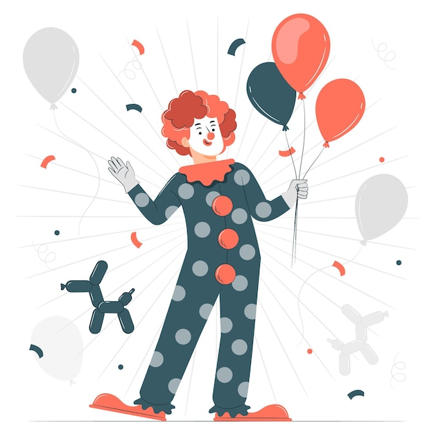 Free vector clown concept illustration