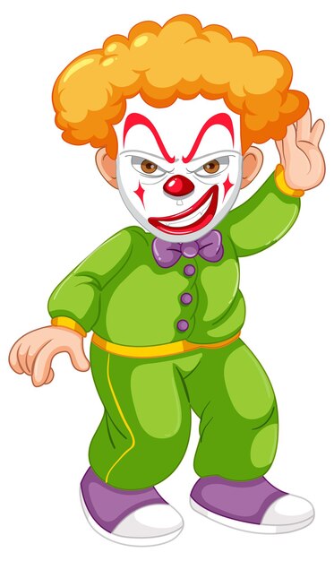 Clown in green outfits