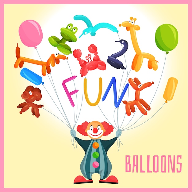 Клоун с воздушными шарами