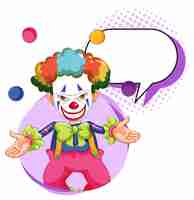 Free vector clown with bubble speech