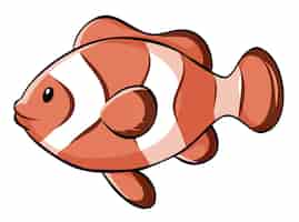 Free vector clownfish on white background